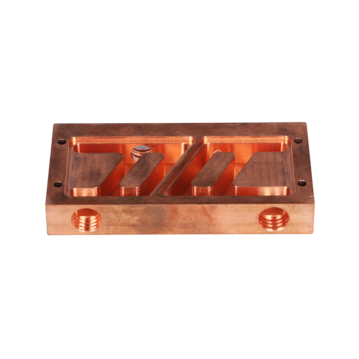 CNC Milling Machined Factory Professional Precision CNC Milling Machining Red Copper Heat Sink Chiller Parts